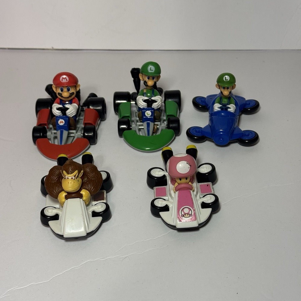 Lot Of 5 Mario Kart Race Car Toys Nintendo McDonald's Toys